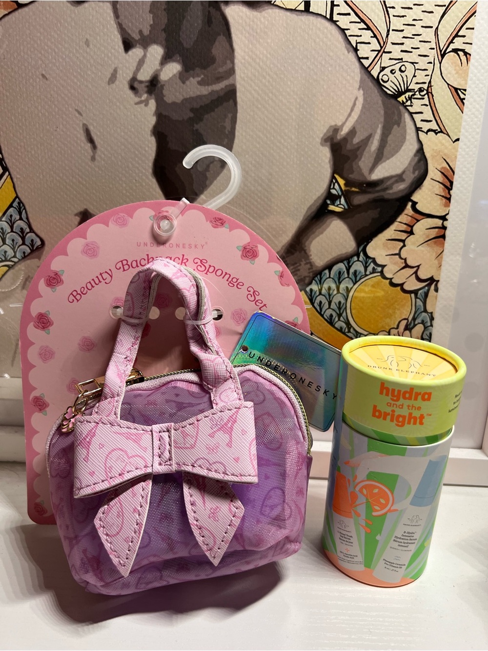 Drunk Elephant Hydra & Bright Serum Duo Set + Underonesky Beauty Sponge Set